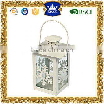 Small Mini white tealight Metal candle Lantern for Christmas Holiday and Wedding Decoration