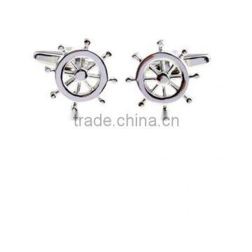 Wholesale Novelty Jewelry Brass Seaman Rudder Helm Cufflinks photo-4