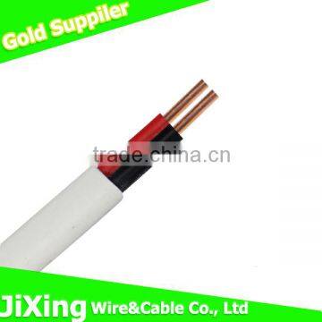 2 core pvc sheathed&insulated electrical wire price flat copper wire BVVB