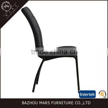 Comfortable Black PU Leather Dining Chair in Dining Room