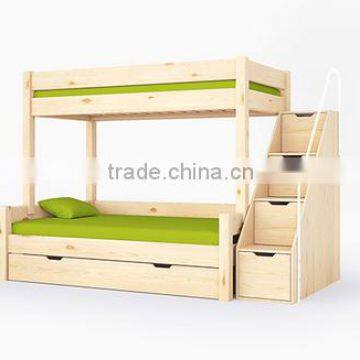 Hot selling latest design solid wood material kids bunk bed