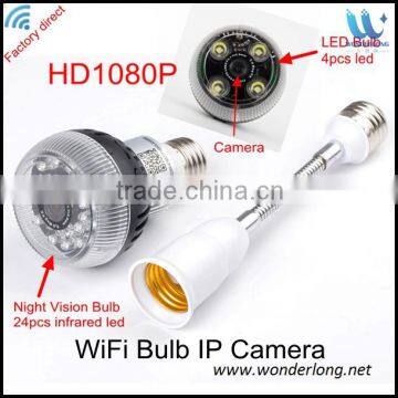 Hotsale Android & IOS mobile phone remote control wifi hight light bulb camera