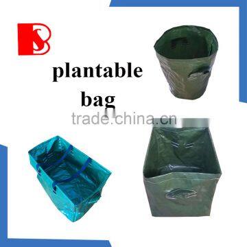 Garden litter collection bag Plastic bag PE tarpaulin making wear well tear strength can be customized