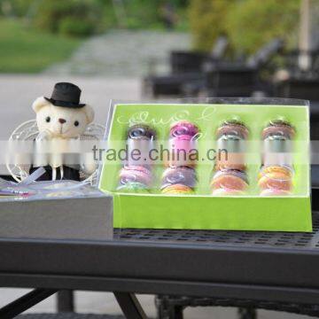 20 pc Packs Green Custom made Paper Printed Macaron Boxes