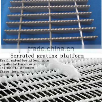 Oil plant overhauling serrated grating anti slip platform