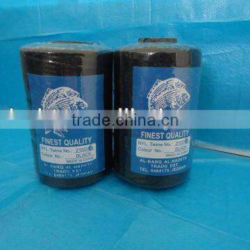 Bonded black polyester fiber fishing thread