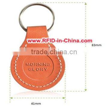 Leather and Waterproof RFID Keyfob for Access Control Systerm