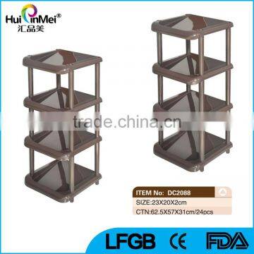 Stackable Multilayer Plastic Corner Shelf