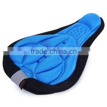 Bike Seat Cover 3D Memory Sponge Saddle Anti-slip Air-permeable Pad Cycling Cushion with Reflective Stripe bicycle accessories