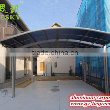 White Metal Frame Foldable Car Garage Polycarbonate Aluminum Frame Carport photo-2