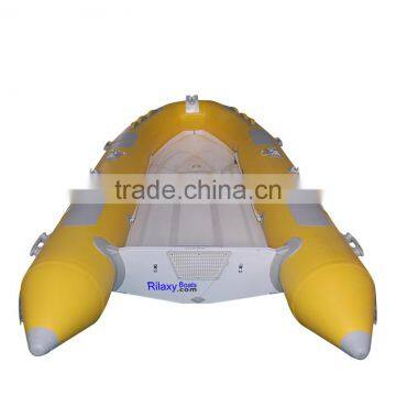 RILAXY Inshore & Lake Chinese Manufacturer Oriented Cheap Small Inflatable Center Steering Console Fishing Boat for Sale photo-2