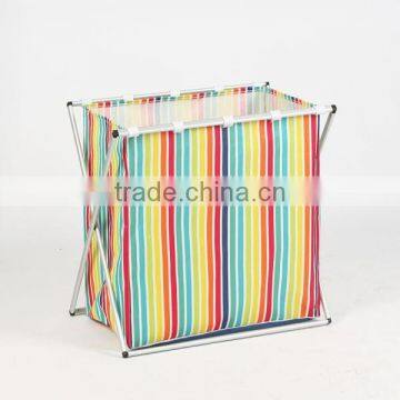Household Rolling Triple Sorter Laundry Hamper With Black Polyester Bags, Satin Silver Frame photo-5