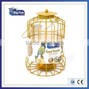 Traditional Wild Bird Squirrel Guard Proof Metal Caged Haning Bird Seed Feeder