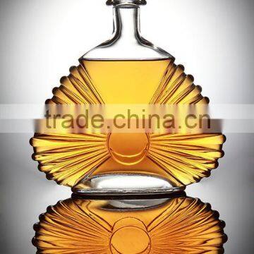 750ml wine glass bottle wholesale/fancy glass liquor bottle/red wine glass bottle