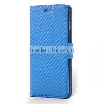 High Quality Carbon Fiber Pattern Wallet Flip Stand Leather Mobile Phone Case For IPhone 6S photo-3
