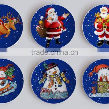 9" ceramic dinner plate with decal