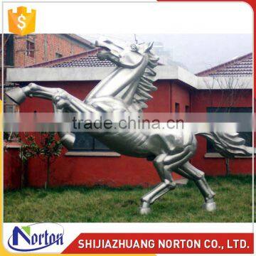 Jumping life size stainless steel horse sculpture for sale NTS-028LI
