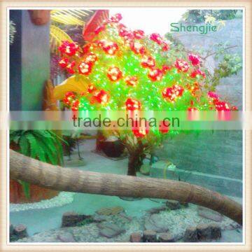 SJM0912186 High-quality garden supplies large plastic artificial plants LED plants with silk blossom flower