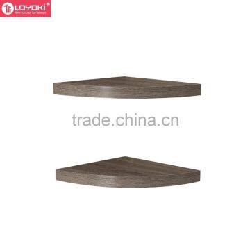 Hot Sale Large Radial Floating Shelf Set of 2 MDF Wood Home Wall Decoration Wall Mounted Corner Wall Shelf photo-5