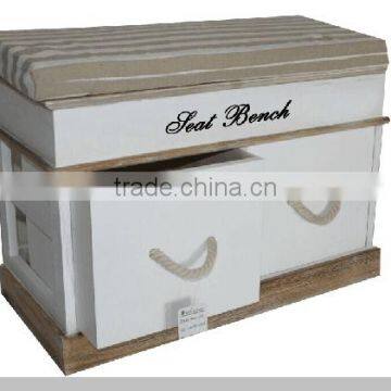 New Hand-woven Solid Wood Bathroom Modern Shoe Cabinet photo-5