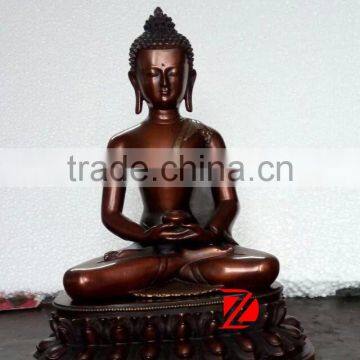 Meditating antique bronze buddha statue for sale