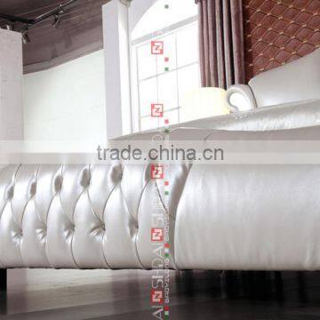 Antique White Bedroom Furniture / White Bedroom Furniture / White Glossy Bedroom LV-B9022 photo-5
