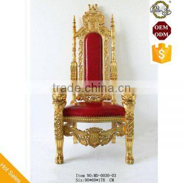 Highback Wedding King Palace Chairs For Bride And Groom