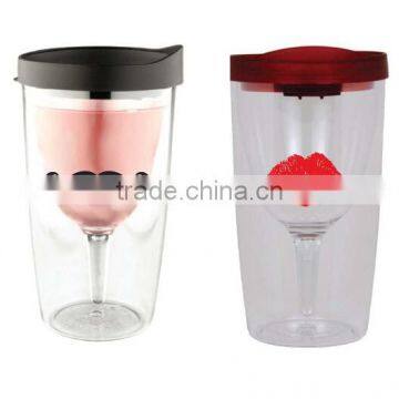 Fashion design 10oz double wall glass cup for wholesale