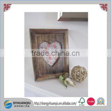 HEART PHOTO FRAME WOODEN LIGHT WOOD PICTURE COUNRTY SHABBY CHIC HOME ACCESS-cn