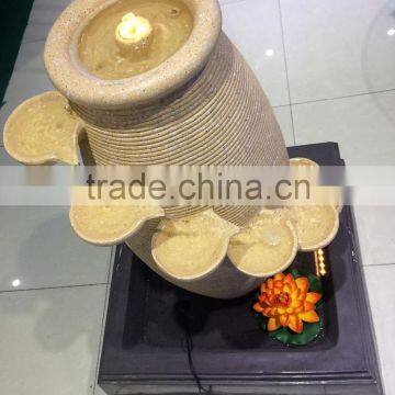 Decorative Indoor or Outdoor Water Fountain Resin Pot Indoor Water Fountain