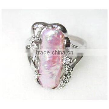 18K Gold Baroque Pearl Tahitian Pearl Ring photo-2