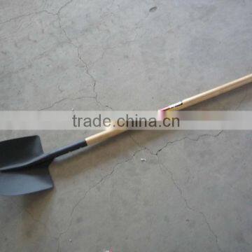 S505L digging shovel with long wood handle