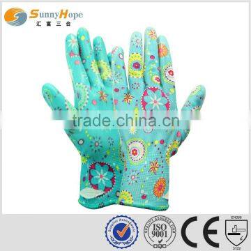 sunnyhope pattern hot sales cute nitrile work gloves