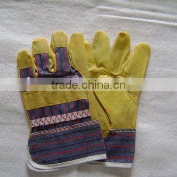 Yellow PVC Imitation Leather Working Gloves