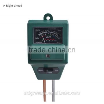 Hot sale three ways PH /moisture/light hydroponic soil meter without battery