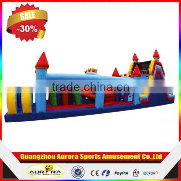 Customized giant inflatable obstacle course with factory lower price