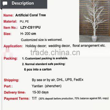 White Tree Wedding Decoration Artificial White Dry Tree Branch Coral Wedding Tree for Centerpieces photo-2