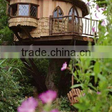 artificial tree house and fiberglass houses