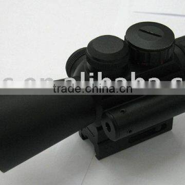 Compact 4X30 Rifle Scope Red Green Mil-Dot Reticle With Side Attached Red Laser Sight Combo
