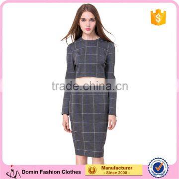 Domin fashion guangzhou factory alibaba ladies crop top sets