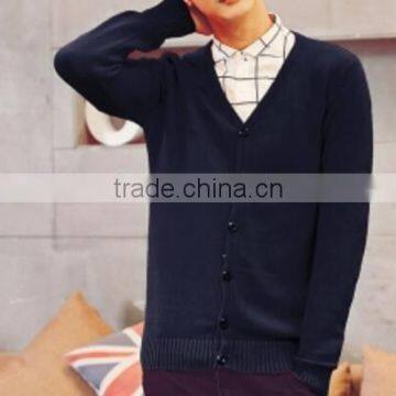 100% cashmere men's flat seam pullover sweater