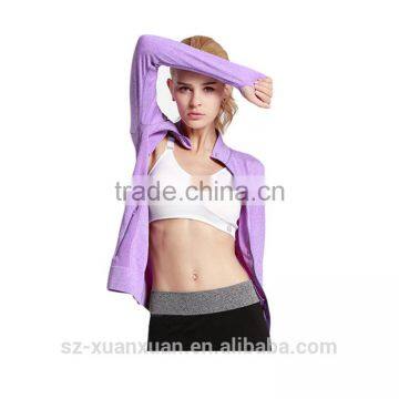 Hot Women Athletic Yoga Track Running Sports Woman Zip Coat photo-3