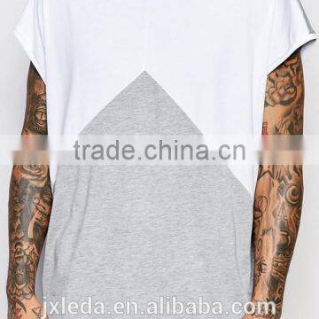 Cheap Price Super Oversized Sleeveless Cut and Sew Casual Men T-shirt photo-3