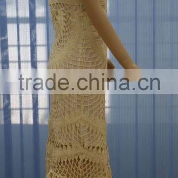 Latest Machine Crocheted Ladies Sleeveless Long Evening Dress photo-3