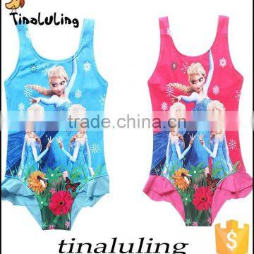 brand new fashion girls summer one piece swimsuits, kids swimwear wholesale child beachwear