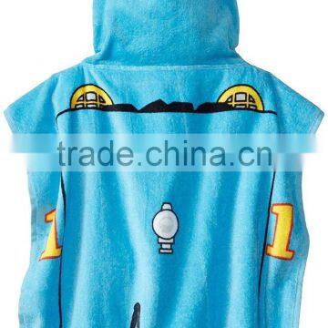 Reactive Printing Velour Poncho Hooded Towel for Kids photo-2