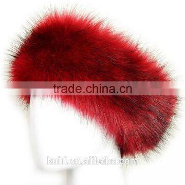 Winter Headwear Three Colors Headband Faux Fur Hat With Russian Style Fox Fur Cap Hats photo-2