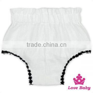 Wholesale Sweat Baby Girls Plain Color Panties Cotton Floral Lace Hairball Ruffle Kid Shorts