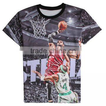 Fashion Basketball Team Polyester Sublimation China Wholesale T-shirt 3D Printing photo-4