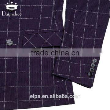 Daynoliao 2016 Latest Design Men's Suit Plaid 3 Pieces Business Suit for Men photo-5